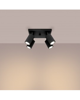 Plafon KARBON 4 czarny