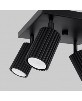 Plafon KARBON 4 czarny