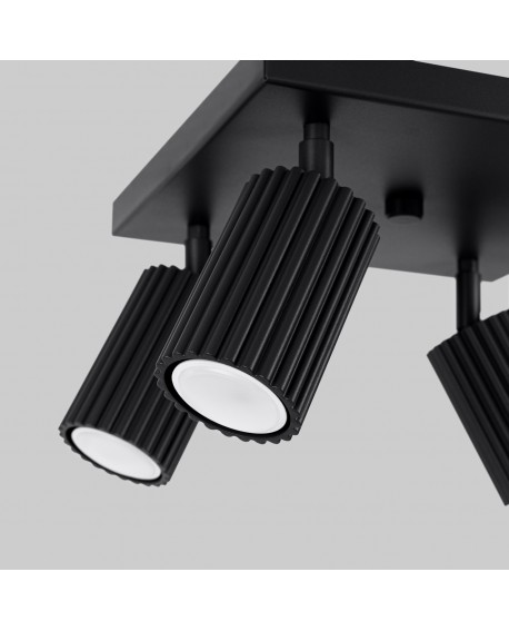 Plafon KARBON 4 czarny