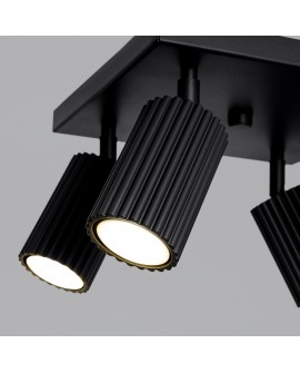 Plafon KARBON 4 czarny