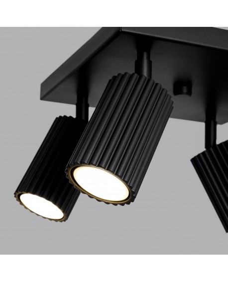 Plafon KARBON 4 czarny