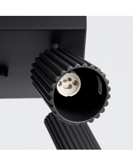 Plafon KARBON 4 czarny