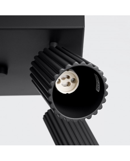 Plafon KARBON 4 czarny