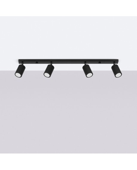 Plafon KARBON 4L czarny