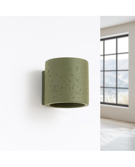 Kinkiet ORBIS beton zielona oliwka