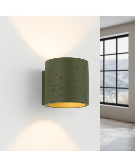 Kinkiet ORBIS beton zielona oliwka