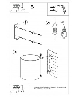 Kinkiet ORBIS beton beżowy