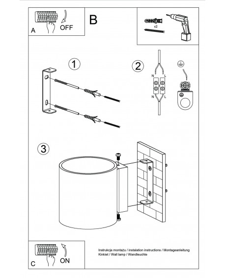 Kinkiet ORBIS beton beżowy