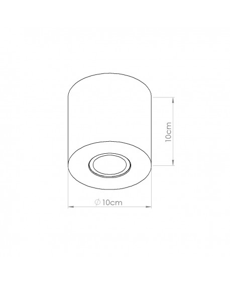 Plafon ORBIS beton beżowy