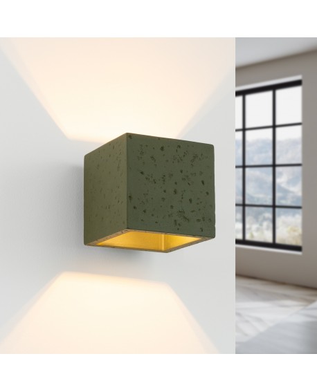 Kinkiet QUAD beton zielona oliwka