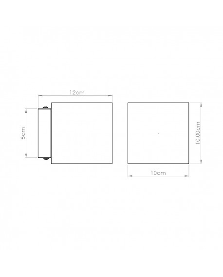 Kinkiet QUAD beton zielona oliwka