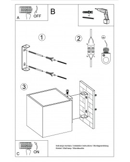 Kinkiet QUAD beton zielona oliwka