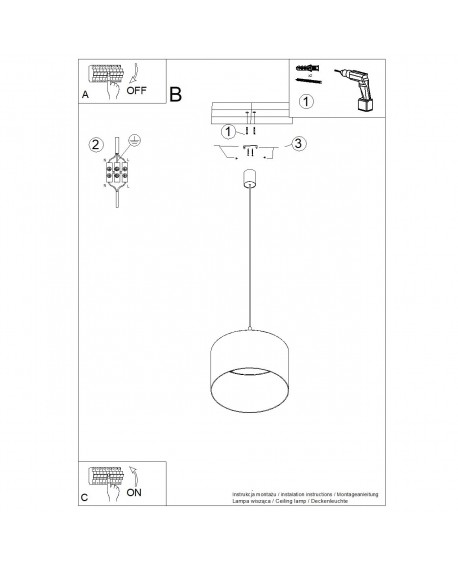 Lampa wisząca NEVIA marmur