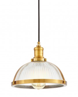 Lampa Brico marki Lumina Deco z kloszem ze szkła w stylu loftowym