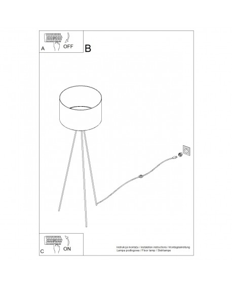 Lampa podłogowa NEVIA taupe