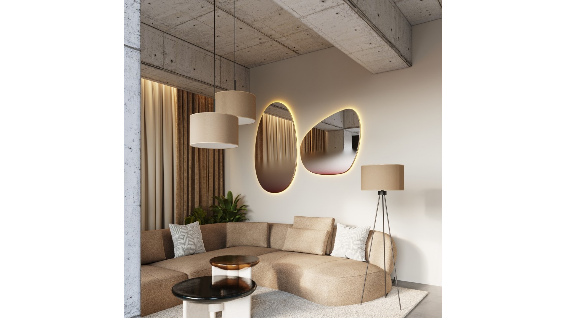 Lampa podłogowa NEVIA taupe