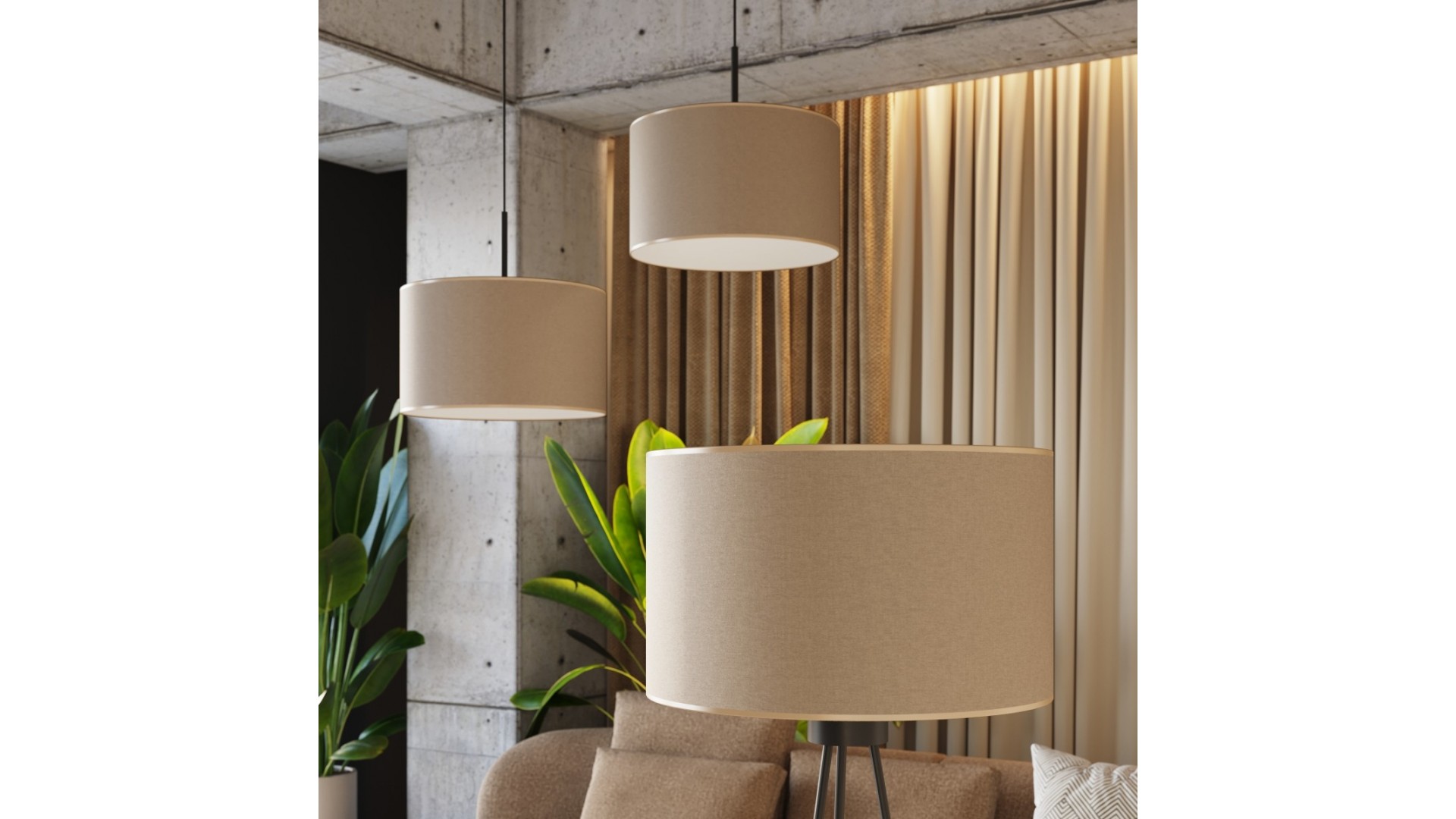 Lampa podłogowa NEVIA taupe