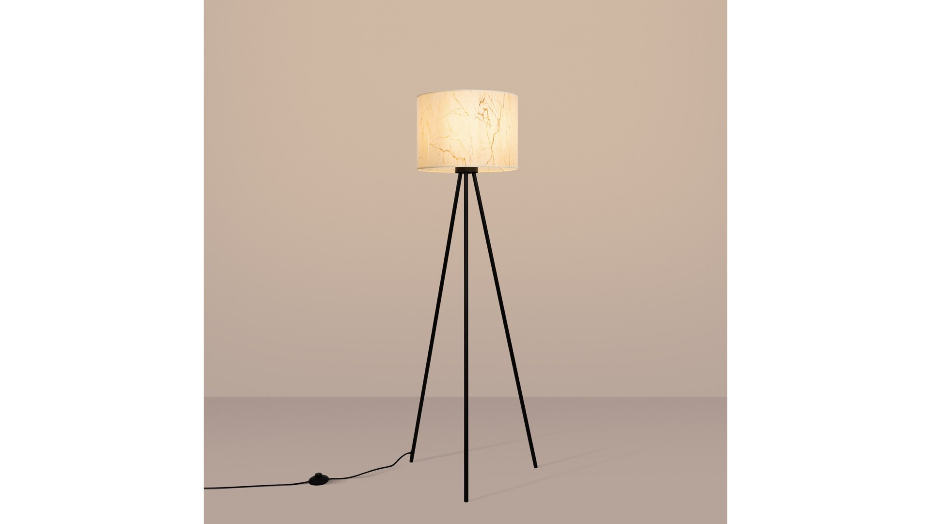 Lampa podłogowa NEVIA beżowy marmur