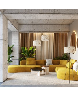 Lampa podłogowa NEVIA beżowy marmur