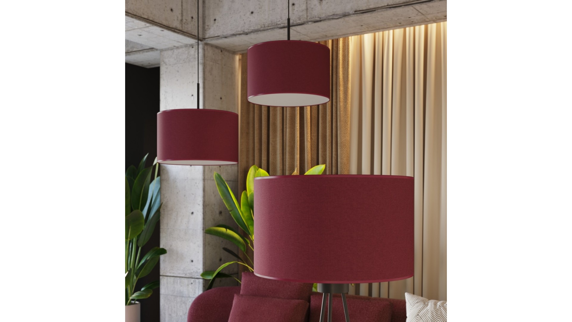 Lampa podłogowa NEVIA burgund