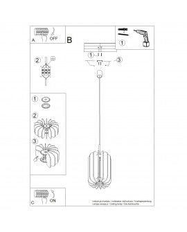 Lampa wisząca MULA 27 beżowa