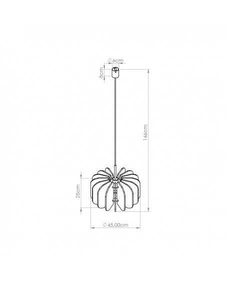 Lampa wisząca MULA 45 żółta