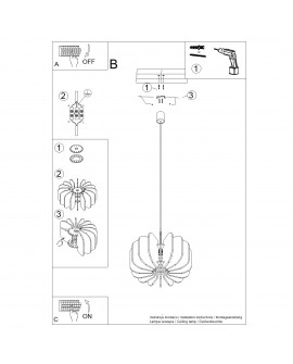 Lampa wisząca MULA 45 żółta