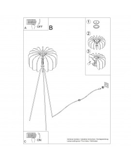 Lampa podłogowa MULA 45 beżowa