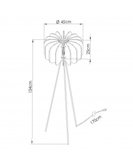 Lampa podłogowa MULA 45 żółta