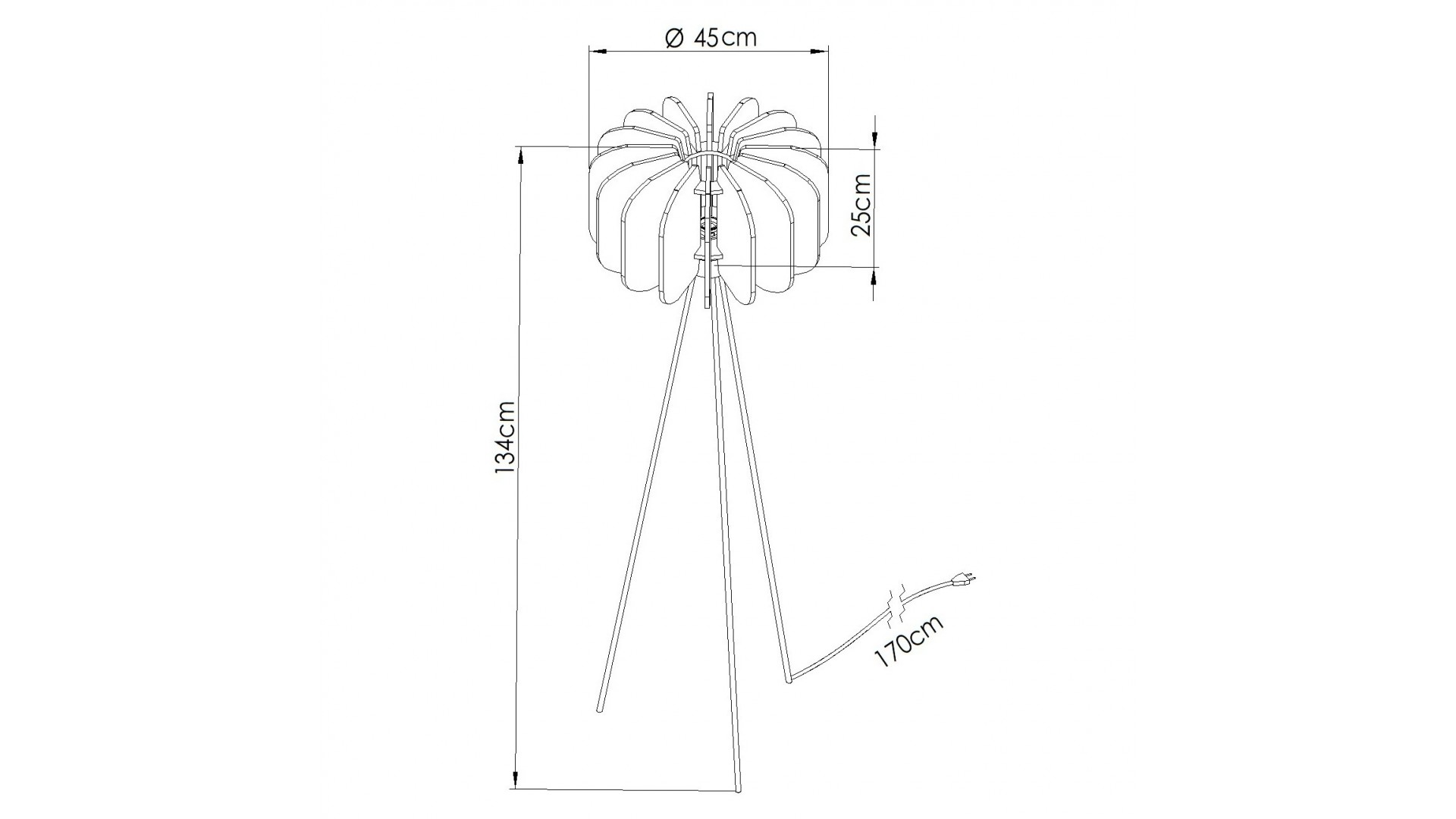 Lampa podłogowa MULA 45 żółta