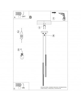 Lampa wisząca ARCHE 2P biała