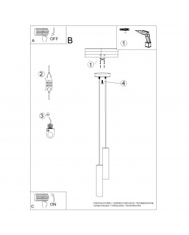 Lampa wisząca LAGOS 2P biała