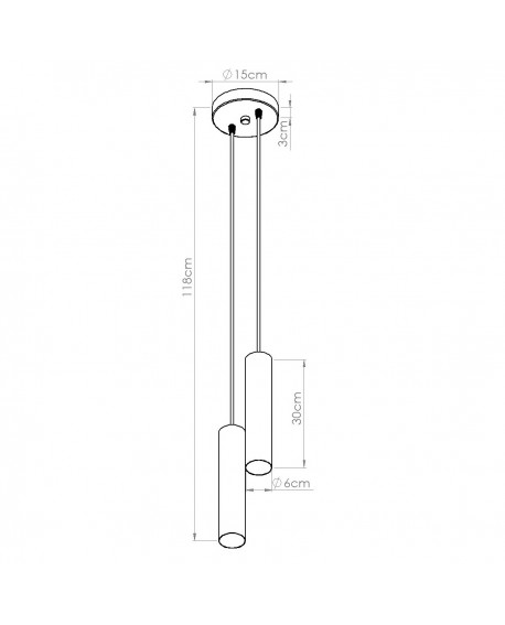 Lampa wisząca LAGOS 2P czarna