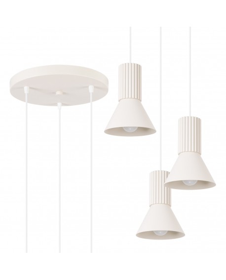 Lampa wisząca ESTRIA 3P beżowa