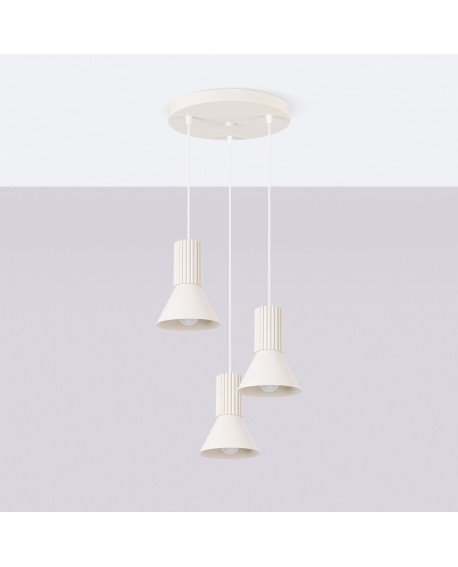 Lampa wisząca ESTRIA 3P beżowa