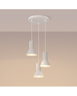Lampa wisząca ESTRIA 3P beżowa