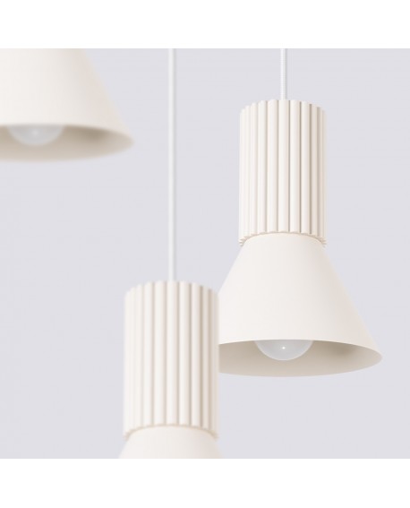 Lampa wisząca ESTRIA 3P beżowa