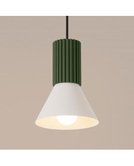 Lampa wisząca ESTRIA 1 beżowa/zielona oliwka