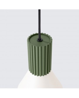 Lampa wisząca ESTRIA 1 beżowa/zielona oliwka