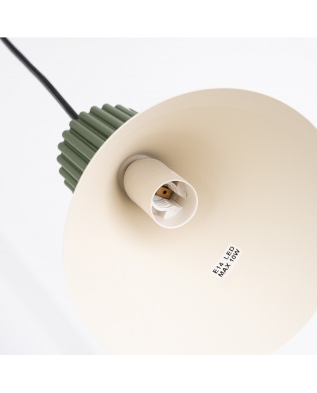 Lampa wisząca ESTRIA 1 beżowa/zielona oliwka