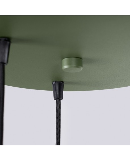 Lampa wisząca ESTRIA 3P beżowa/zielona oliwka