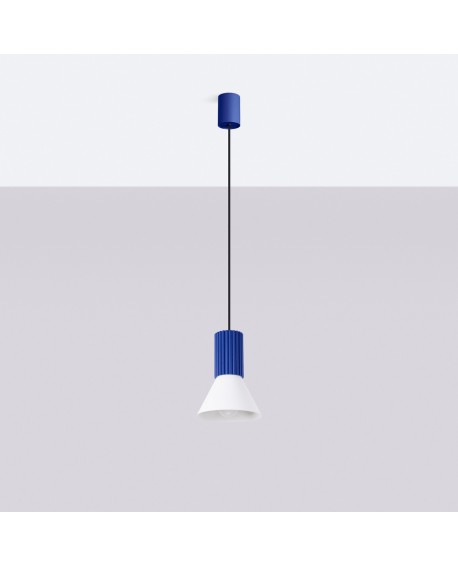 Lampa wisząca ESTRIA 1 biała/ultramaryna