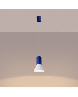 Lampa wisząca ESTRIA 1 biała/ultramaryna