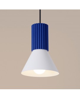 Lampa wisząca ESTRIA 1 biała/ultramaryna
