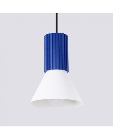 Lampa wisząca ESTRIA 1 biała/ultramaryna