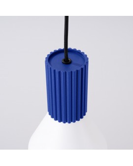Lampa wisząca ESTRIA 1 biała/ultramaryna