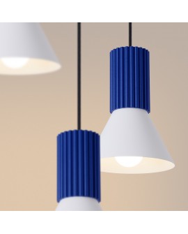 Lampa wisząca ESTRIA 3P biała/ultramaryna