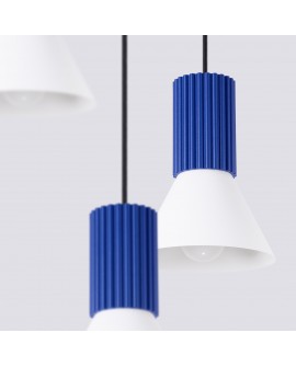 Lampa wisząca ESTRIA 3P biała/ultramaryna