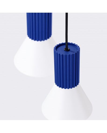 Lampa wisząca ESTRIA 3P biała/ultramaryna