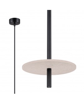 Lampa wisząca FELTRO 1 czarna/beżowa